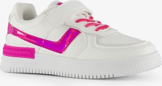 Blue Box meisjes sneakers wit met roze details - Maat 28 - Uitneembare zool