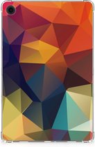 Hoesje Geschikt voor Samsung Galaxy Tab A9 Plus Print Case Polygon Color met transparant zijkanten