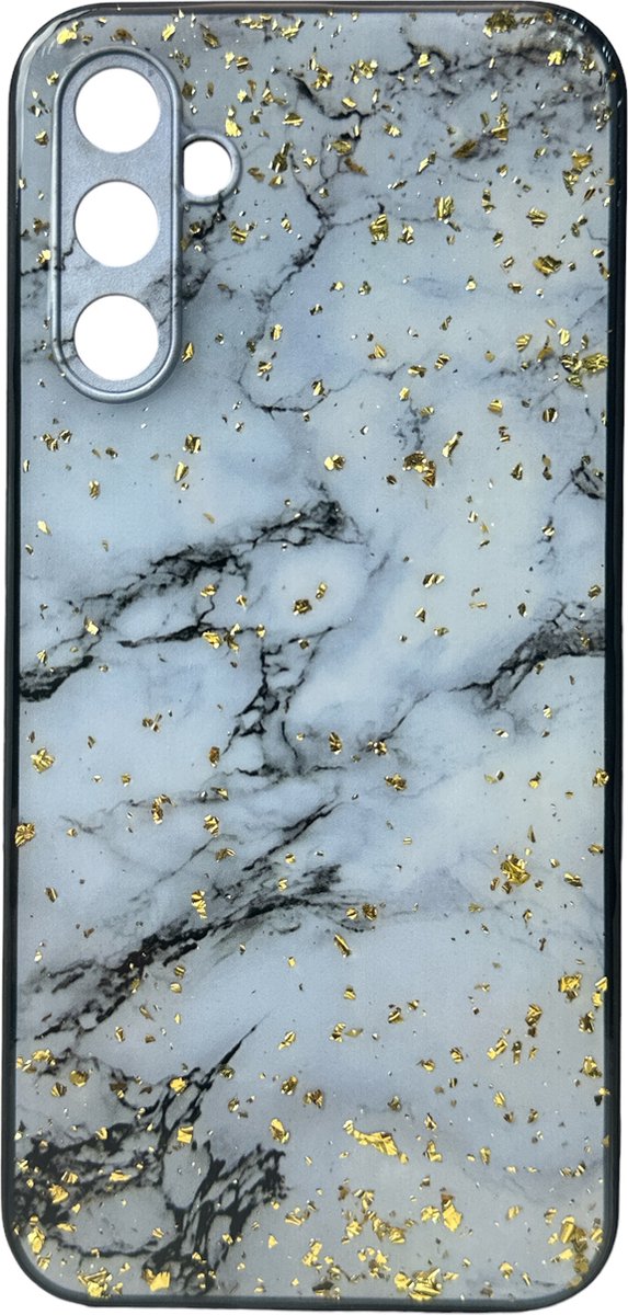 Silicone Hoesje Print - Backcover - Geschikt voor Samsung Galaxy A54 5G - Marmer Wit