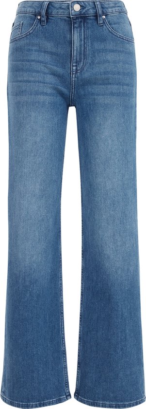 WE Fashion Dames high rise wide leg jeans met comfortstretch