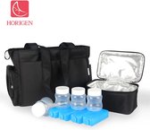 Horigen - Kolftas - incl. koeltas - 4 brede nek flessen - 4 koelelementen - veilig vervoer borstkolf & moedermelk