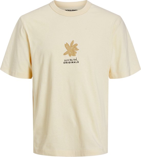 Jack & Jones T-shirt Joreaster Activity Tee Ss Crew Neck 12251966 Buttercream/flower Mannen Maat - S