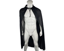 Doorschijnende Cape met capuchon - BDSM - Erotisch - SM Meester - Heren Lingerie - Rollenspel Outfit - Clubwear - Transparant - Vampier - Tovenaar - Halloween