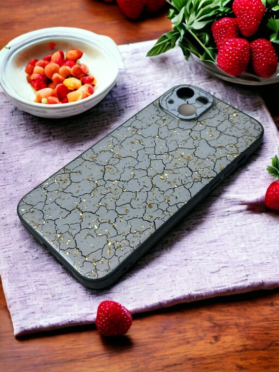 Coque en silicone Print - Back Cover - Convient pour Apple iPhone 15 Plus - Marbre Wit