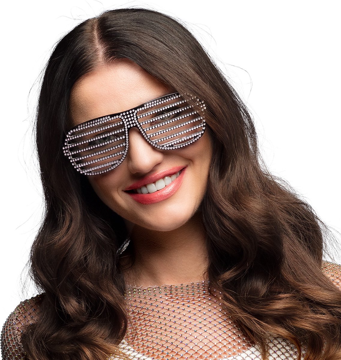 Boland - Partybril Spectacular zwart Zwart - Volwassenen - 80's & 90's - Disco -