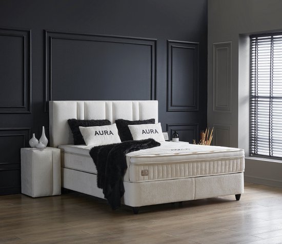 Dolamaní Eenpersoonsbed, 90 x 200 cm, modern met opbergruimte, boxspringbed met bedlade, gestoffeerd hoofdeinde met zachte bekleding, functioneel bed, opbergbed, wit-PU