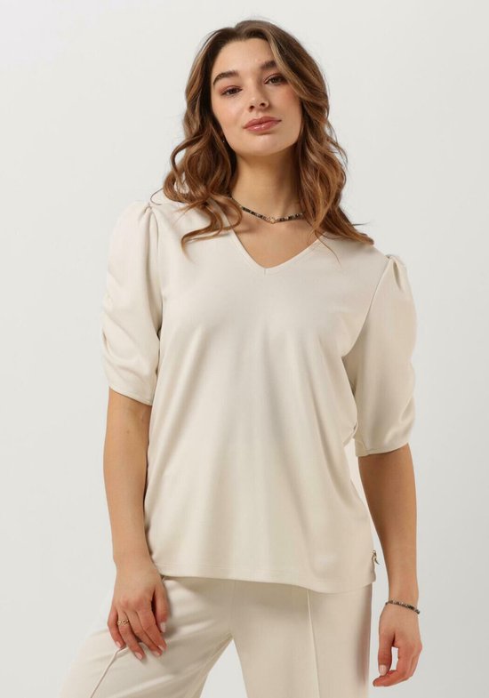 Jansen Amsterdam Tabriz Tops & T-shirts Dames - Shirt - Gebroken wit - Maat XS