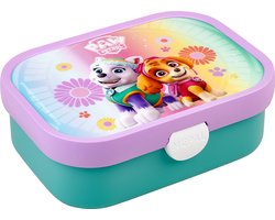 foto van Mepal lunchbox Campus – Broodtrommel met vakjes voor kinderen – Geschikt voor 4 boterhammen – Paw Patrol Girls
