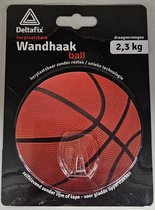 Deltafix wandhaak voor handdoek / zelfklevend / herplaatsbaar basketbal 100mm rond max. 2,3kg