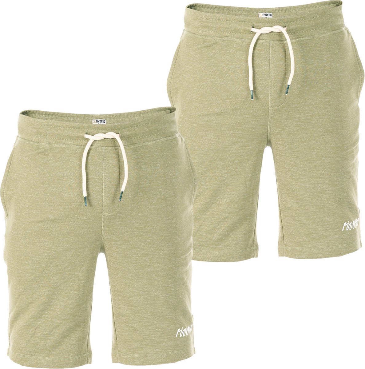 riverso Heren Short RIVMike 2 Pack regular/straight Groen 3XL Volwassenen Korte joggingbroek