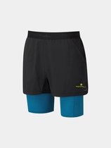 Ronhill | Tech Ultra Twin Short | 2-in-1 Shorts | Heren - Blue - XL