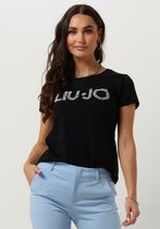 Liu Jo Jersey T-shirt Tops & T-shirts Dames - Shirt - Zwart - Maat L
