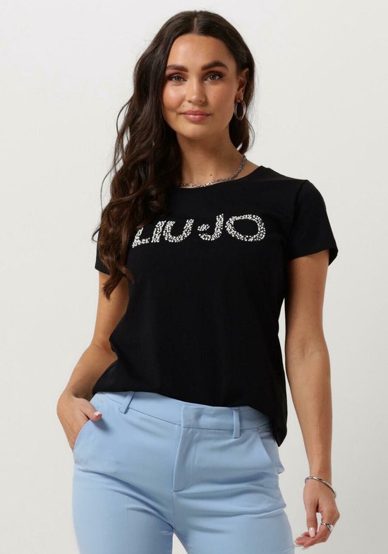 Liu Jo Jersey T-shirt Tops & T-shirts Dames - Shirt - Zwart