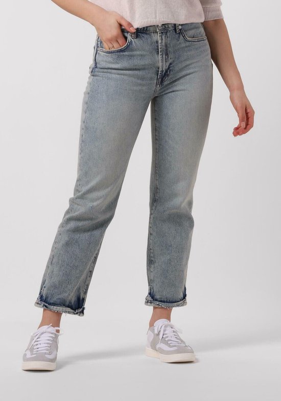 7 For All Mankind Logan Stovepipe Frost With Fold Up Hem Jeans Dames - Broek - Lichtblauw - Maat 26