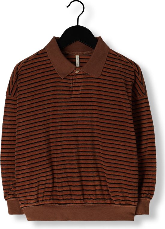 Rylee + Cru Collared Sweatshirt Truien & Vesten Jongens - Sweater - Hoodie - Vest- Bruin - Maat 116/122