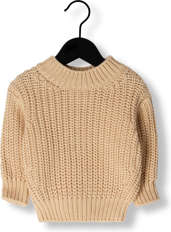 Quincy Mae Chunky Knit Sweater Truien & Vesten Unisex - Sweater - Hoodie - Vest- Beige - Maat 92/98