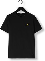 Lyle & Scott Plain T-shirt B Polo's & T-shirts Jongens - Polo shirt - Zwart - Maat 122/128