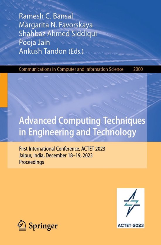 Springer Nature Proceedings Computer Science - Advanced Comp ... - cover