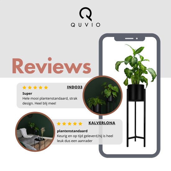 Recensies voor de zwarte QUVIO plantenstandaard.