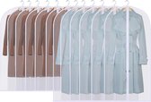 Lot de 12 housses à vêtements pour costume long, bord 60 x 120/100 cm, transparentes, housses pour vêtements, housses pour costumes, robes de soirée, robes de mariée, manteaux, chemises, anti-mites, imperméables, réutilisables.