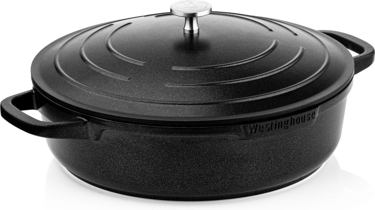 Westinghouse Performance Series - Hapjespan Inductie Met Deksel - 32cm Sauteerpan - Oven Geschikt - Zwart - PFOA Vrij