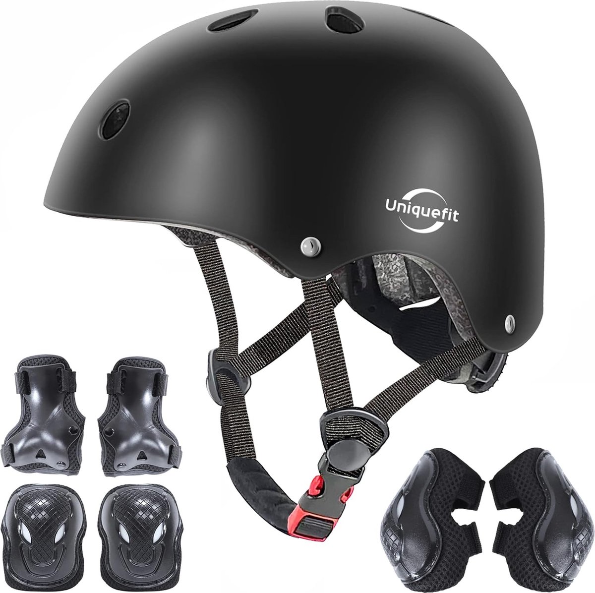 Veiligheidsset voor Kinderen (Leeftijd 5-15): Helm, Kniebeschermers, Elleboog Pads en Pols Pads voor Skateboarden, Fietsen, Schaatsen en Meer
