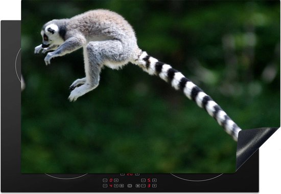 KitchenYeah® Inductie beschermer 78x52 cm - Aap - Ringstaartmaki - Bos - Kookplaataccessoires - Afdekplaat voor kookplaat - Inductiebeschermer - Inductiemat - Inductieplaat mat