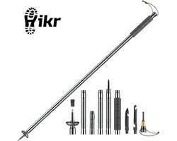 Hikr® Wandelstok - Opvouwbaar & Verstelbaar - Bushcraft & Survival - Multifunctioneel - Wandelstokken trekking - Trekkingstokken - Compact & lichtgewicht - Hiking stokken - Trekkingpoles