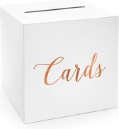 Partydeco - Enveloppendoos Cards Rose Gold