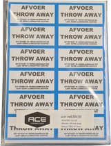 Ace Verpakkingen - Etiketten - Afvoer - Blauw Kader - 1200 stickers - Labels - 100 × 47mm - Zonder lijmresten - Geschikt voor school/kantoor/verhuizen