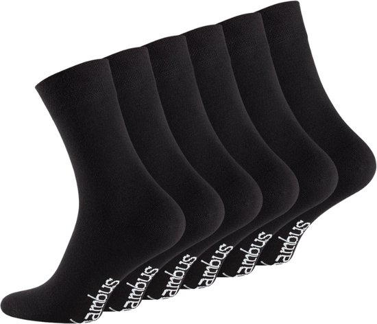 6 paar Bamboe sokken - Naadloos - Zachte sokken - Zwart 39-42
