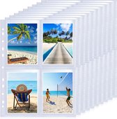 40 stuks fotohoesjes DIN A4, 4-voudig gedeelde fotozichthoezen, transparante ansichtkaarthoezen, verzamelhoezen, zichttas, brochurehoes ter bescherming van ansichtkaarten en foto's, 10,8 x 15,2