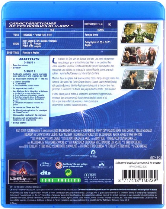 Pirates des Caraïbes : Jusqu'au bout du monde [2xBlu-Ray]