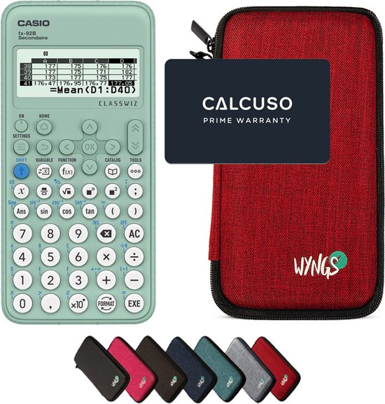 CALCUSO Basispakket rood met Rekenmachine Casio FX-92B Secondaire | bol