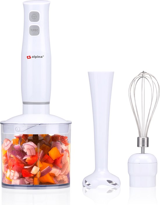 alpina Staafmixer Set - Hakmolen - Blender - Garde - 400W - Wit