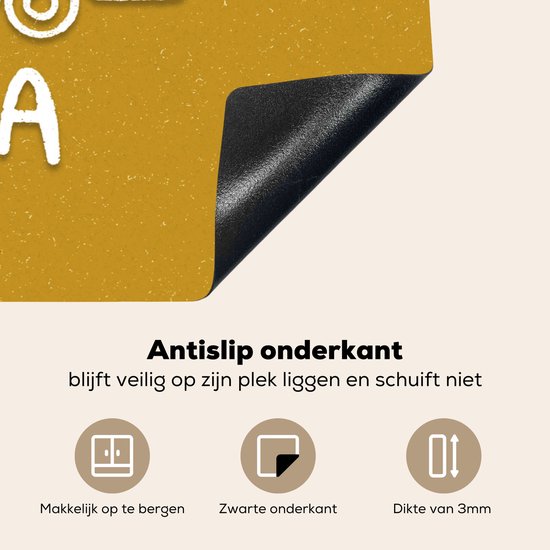 KitchenYeah® Inductie beschermer 80x52 cm - Zomer - Bus - Quotes - Kookplaataccessoires - Afdekplaat voor kookplaat - Inductiebeschermer - Inductiemat - Inductieplaat mat
