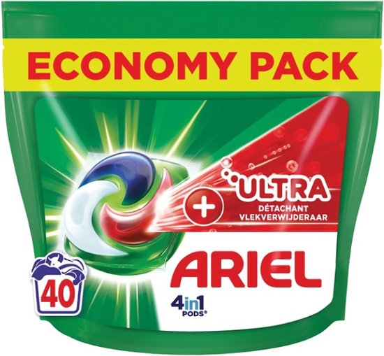 Ariel 4in1 Wasmiddel PODS +Ultra Vlekverwijderaar - 120 wasbeurten (3x40) - Ariel