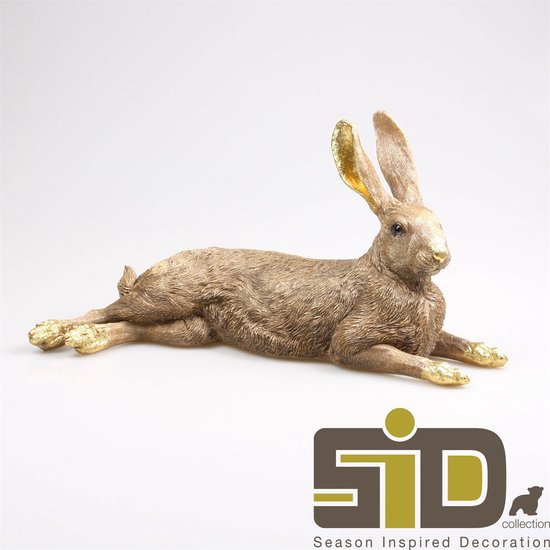 SID | Haas liggend maat M (25x11X17 cm) | Goud | KE 3991M