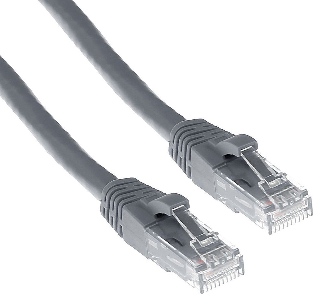 Image of ACT Grijze 3 meter U/UTP CAT6A patchkabel snagless met RJ45 connectoren IB3003