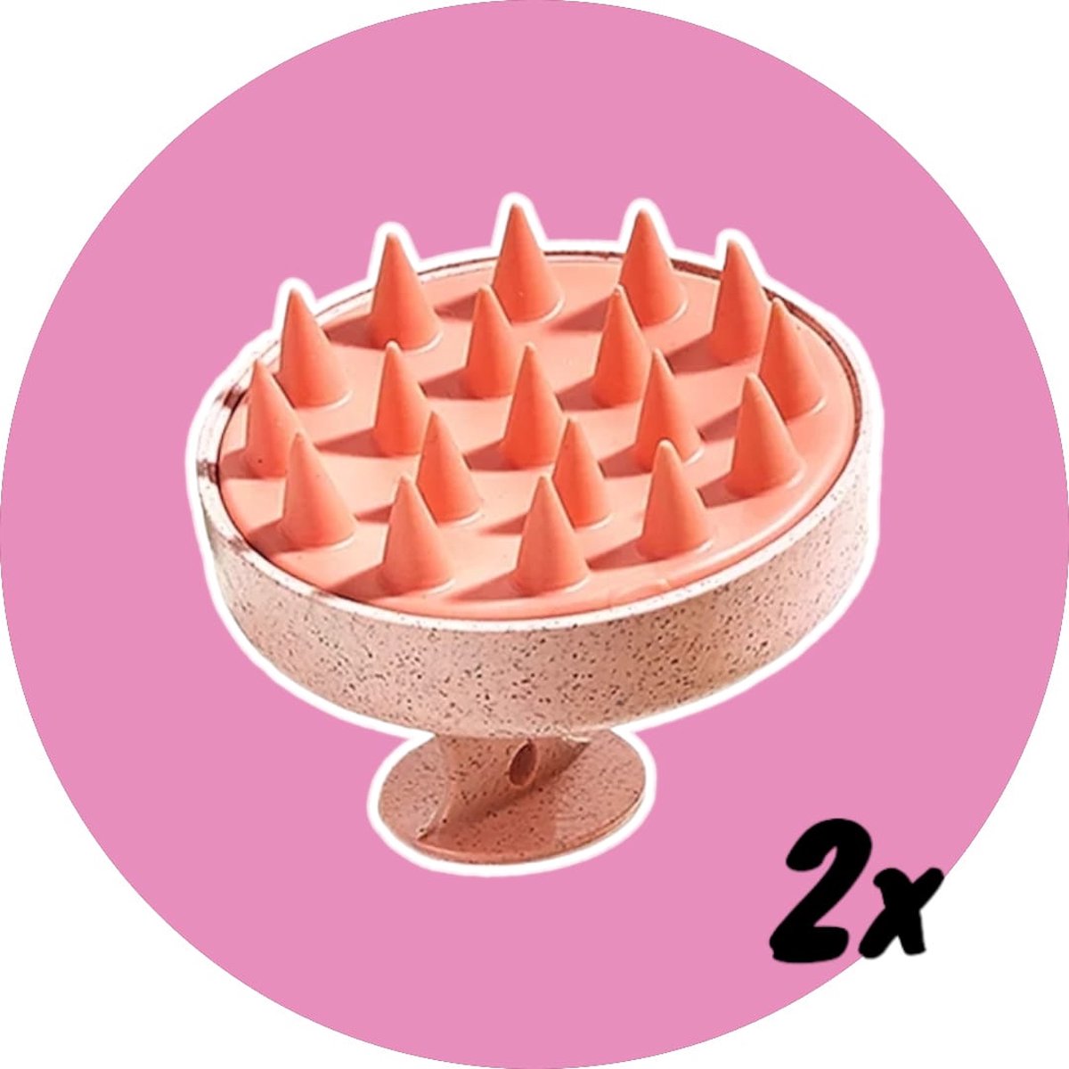 AliRose - Roze - 2 Stuks - Scalp Massage Shampoo Borstel - Zachte Siliconen Borstelharen - Hoofdhuid Scrubben - Exfoliator - Verwijdering van Roos - Voor Mannen en Vrouwen - TikTok - Reels - Instagram