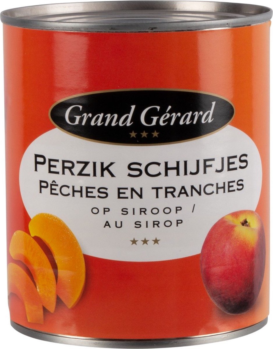 Grand Gérard Perzikschijven op siroop 6 blikken x 840 gram