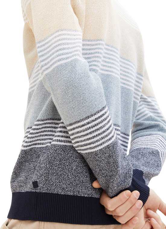 Tom Tailor Men-Pull--35030 beige blanc-XL