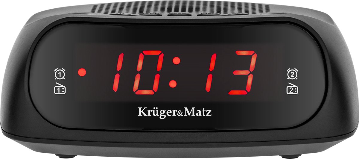 Krüger&Matz Wekkerradio - FM/AM - Snooze Functie - KM0824 - Zwart