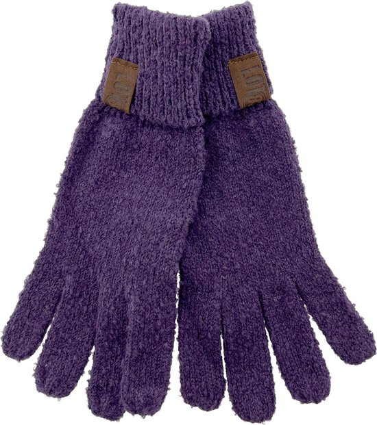 LOT83 Handschoen Roos - Vegan leren label - Handschoenen dames - Gloves - Paars - 1 Size fits all