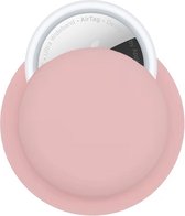 Ibley siliconen hoesje autocollante pour Apple AirTag rose - Etui Sticky AirTag - Etui à autocollants