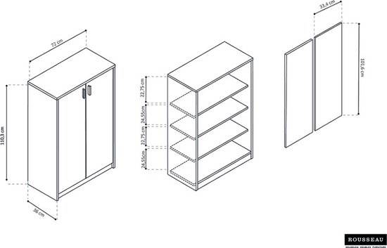 Commode 'Space' 2 deuren Sonoma, , Spaanderplaat, ABS boorden en decor