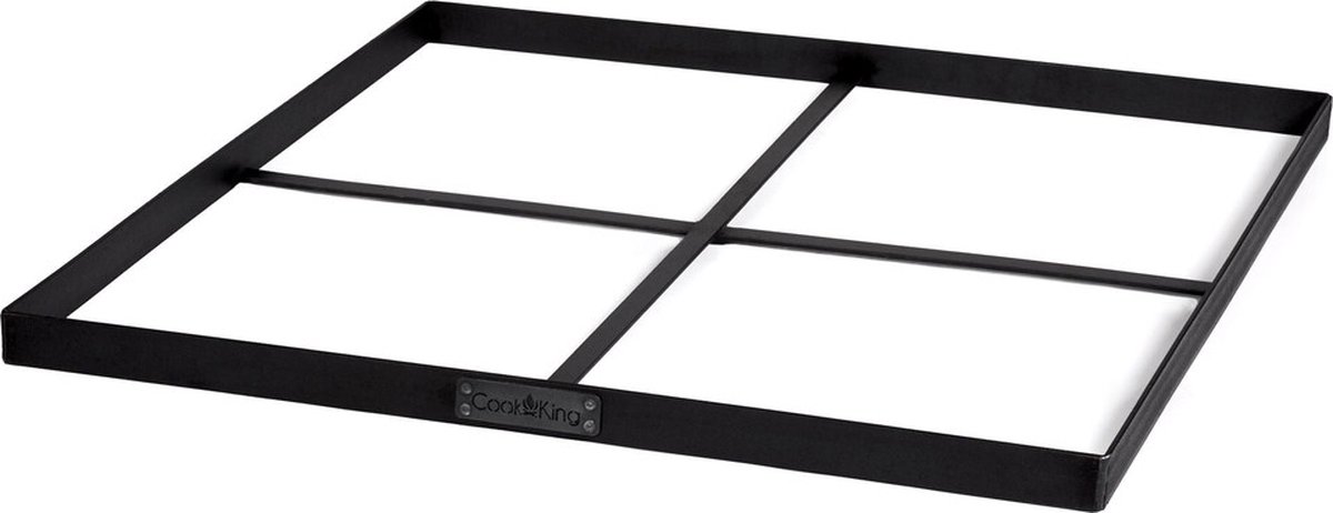CookKing Vuurschaal Vierkant Basis voor Deco-stenen 60x60 cm - Hoge Kwaliteit Staal - Handgemaakt in Europa