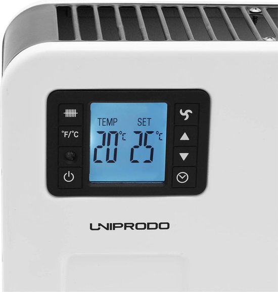 Uniprodo Convectorverwarming - voor 25 m² - 2300 W - timer - LCD - afstandsbediening - Uniprodo