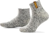 SOXS® Wollen sokken | SOX3609 | Grijs | Enkelhoogte | Maat 37-41 | Golden sunset label