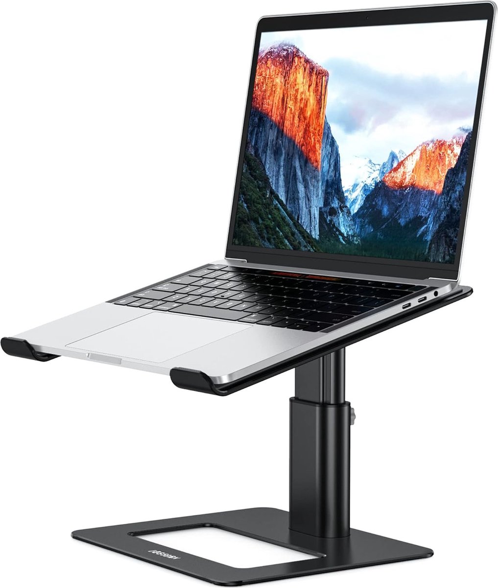 Aluminium laptopstandaard, ergonomische verstelbare, stijghouder computerstandaard, compatibel met 10-15,6 inch laptops